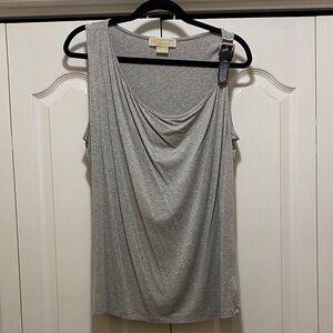 MICHAEL Michael Kors Silver Tank Top with Buckle Detail